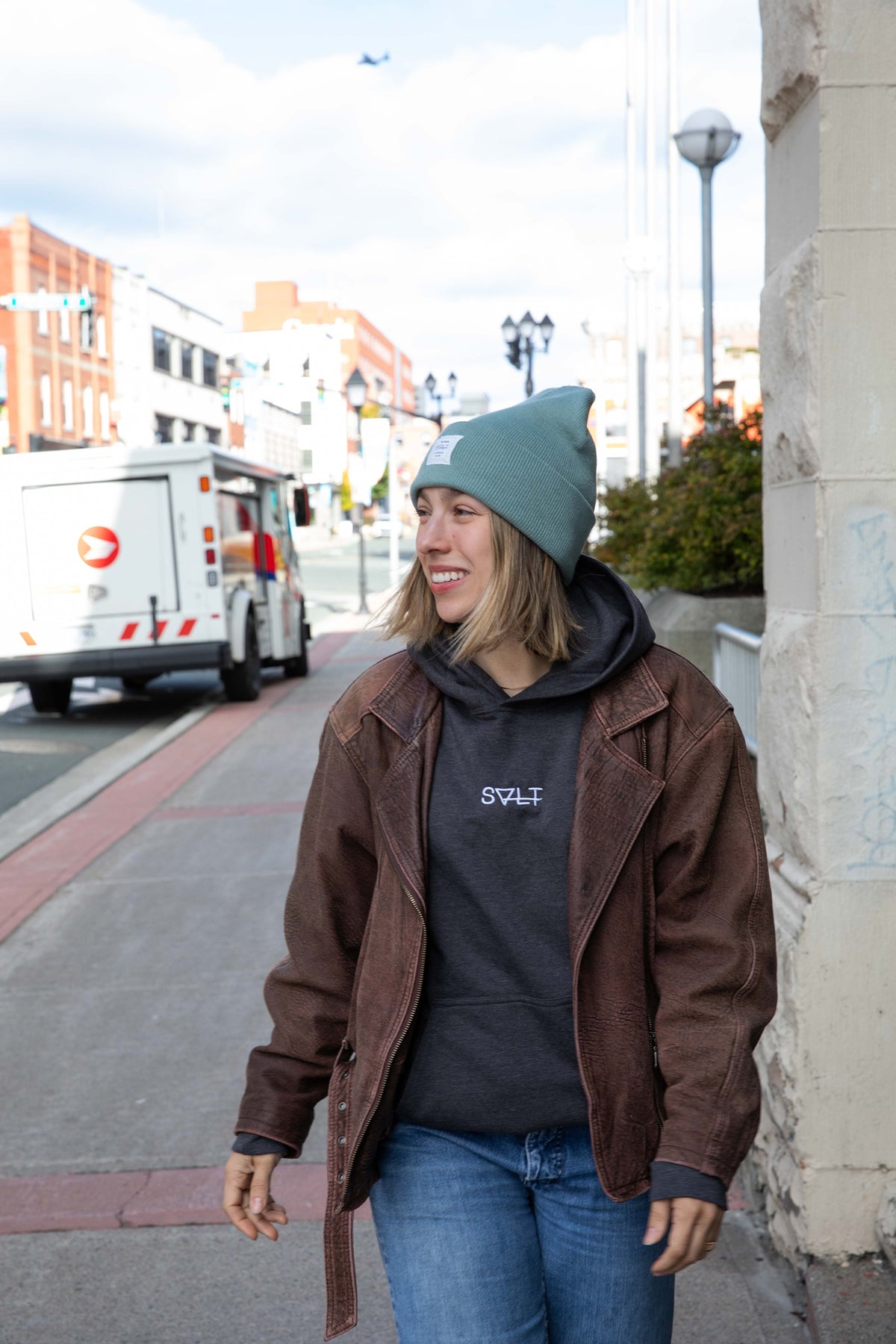 essential hoodie in charcoal