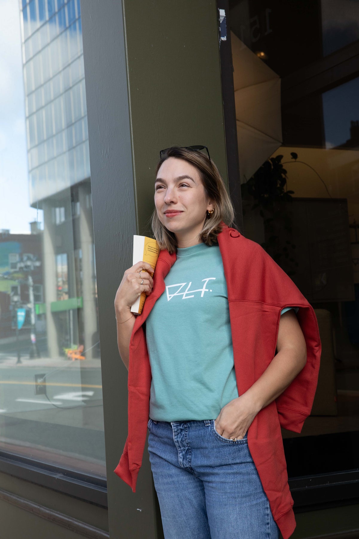 the essential tee in seafoam