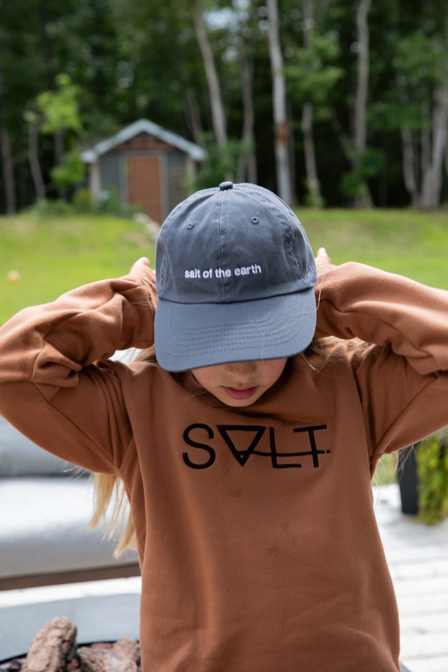 SALT KIDS - salt of the earth cap in charcoal
