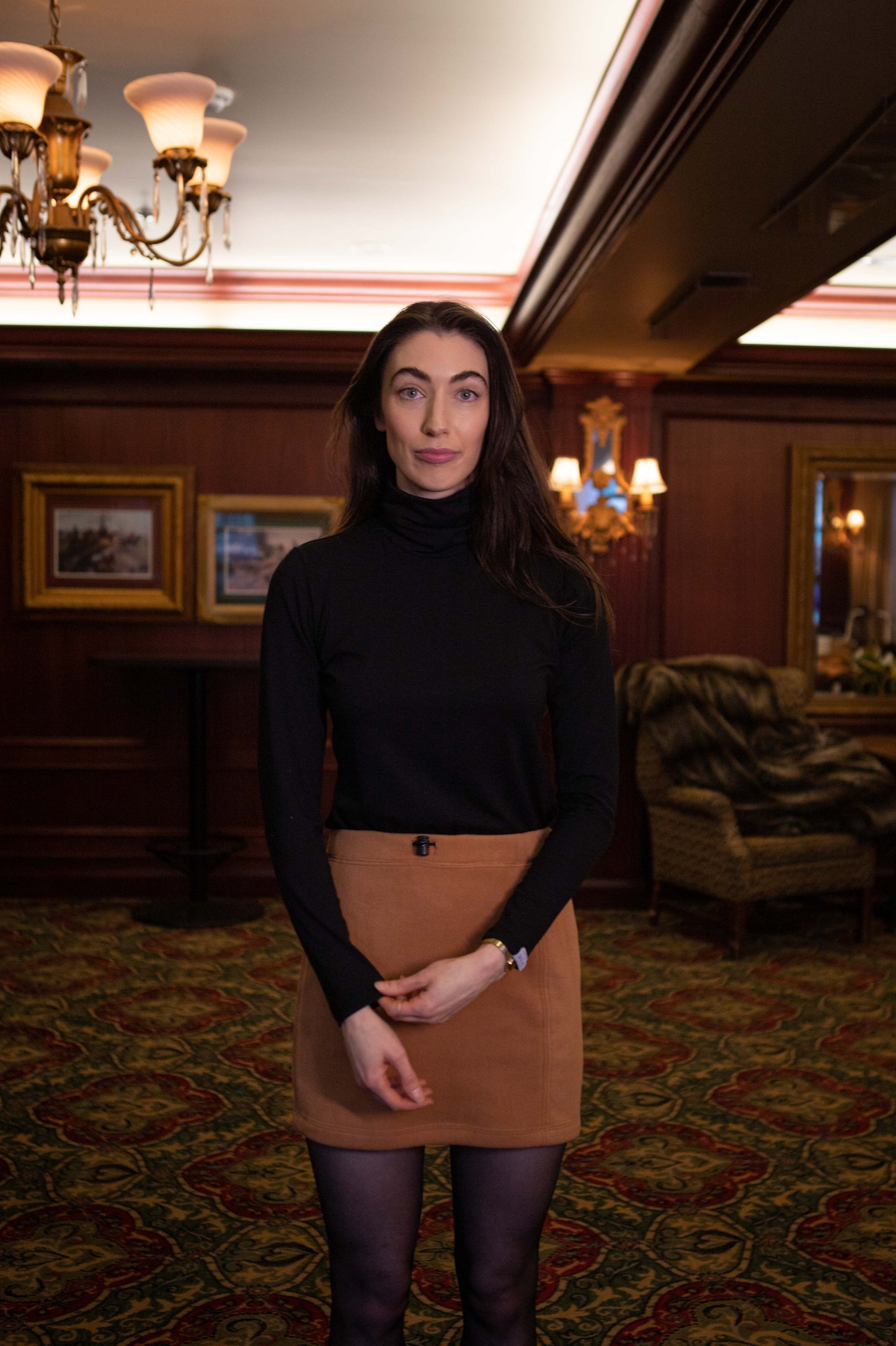 effortless turtleneck in base black