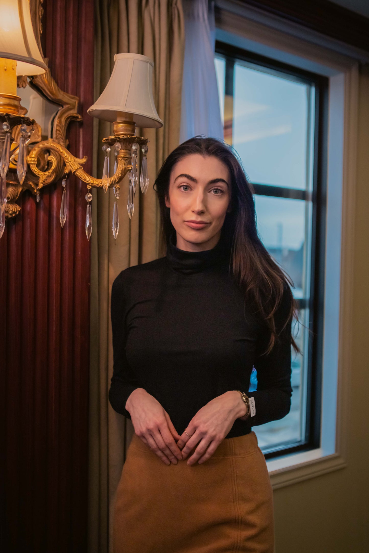 effortless turtleneck in base black