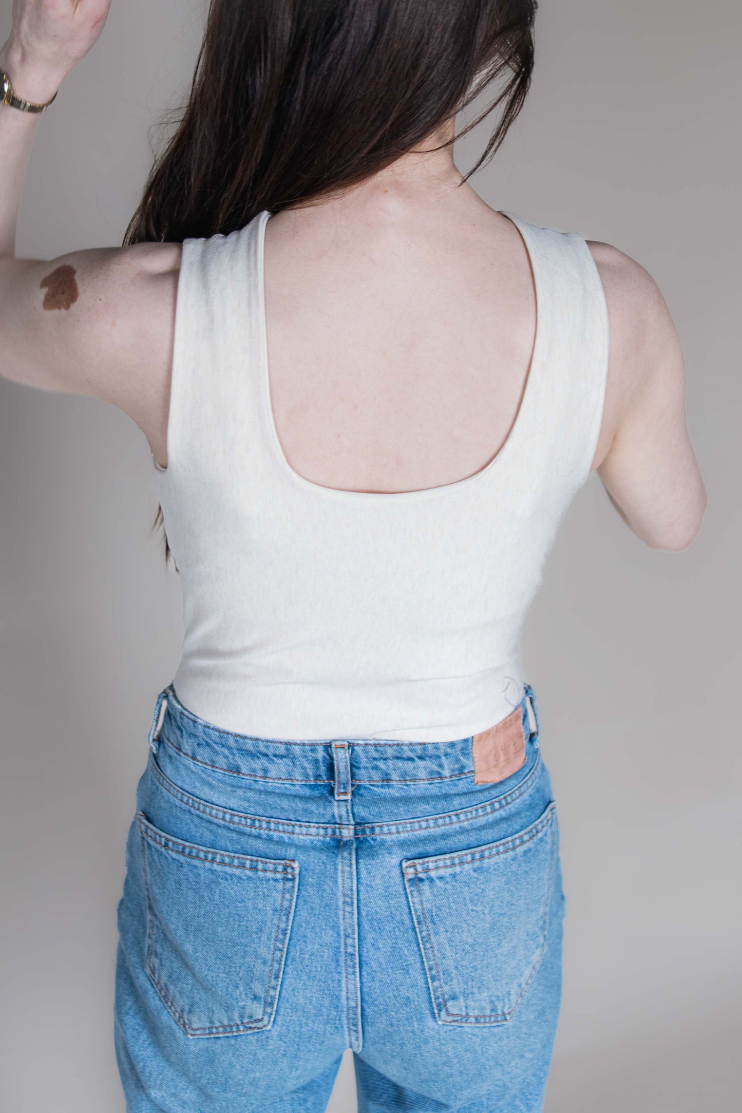 SALTLAB reversible bodysuit in natural heather
