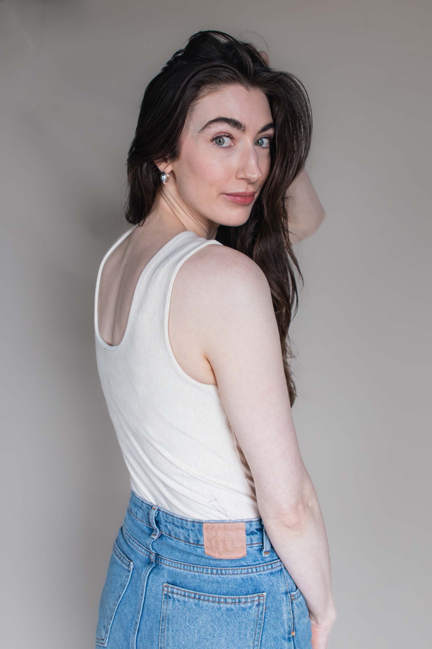 SALTLAB reversible bodysuit in natural heather