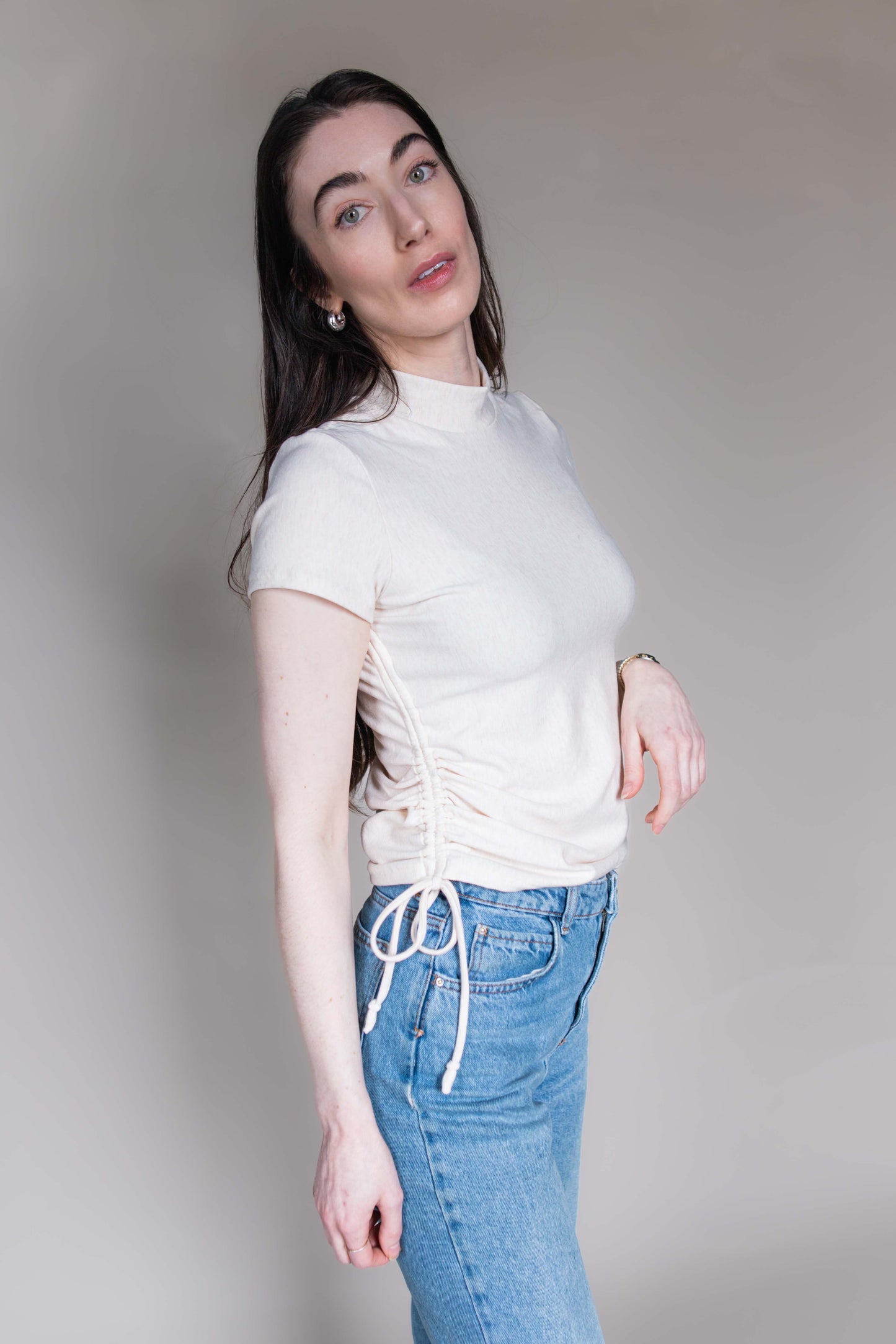 SALTLAB uptight tee in natural heather