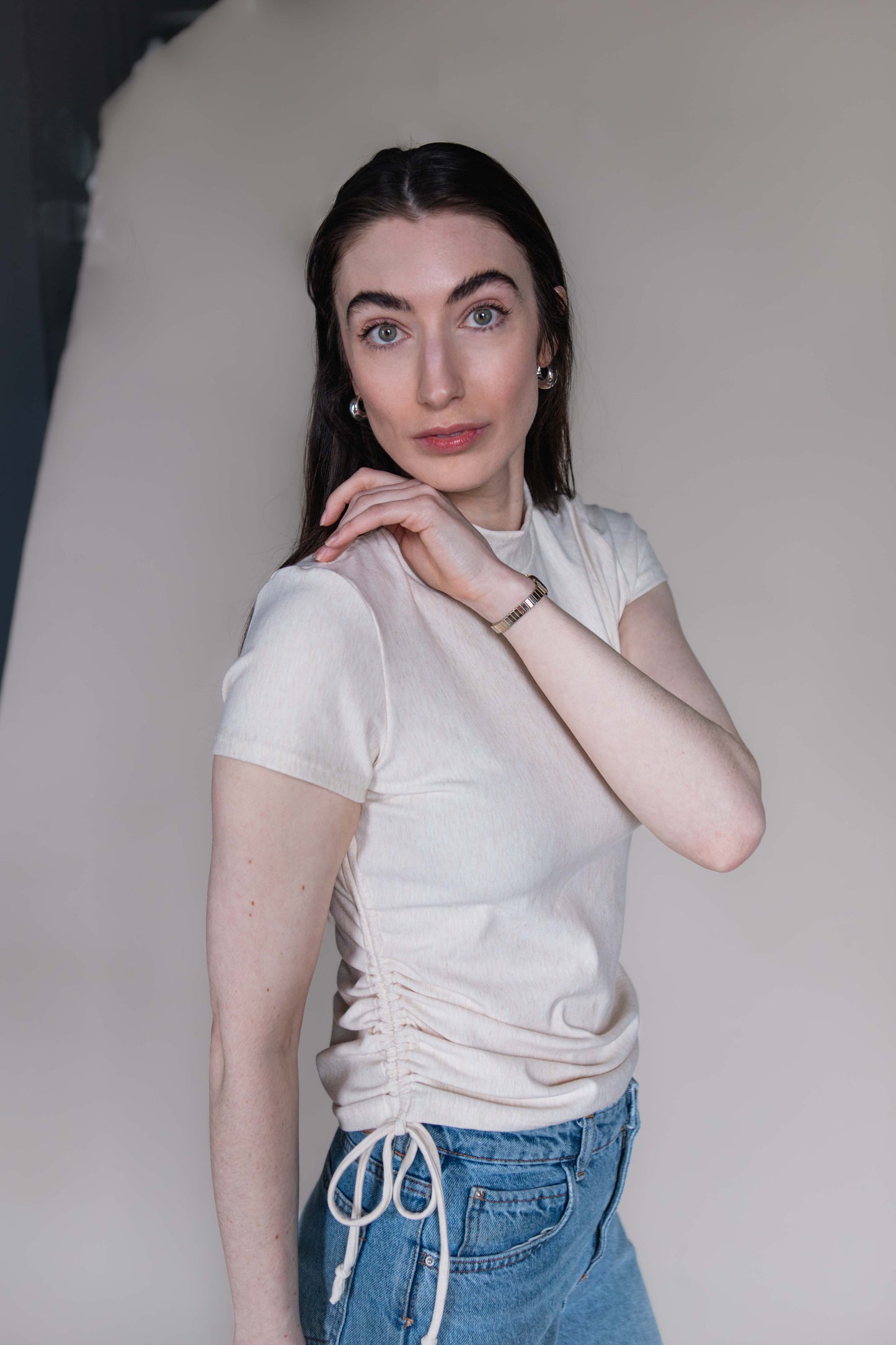 SALTLAB uptight tee in natural heather