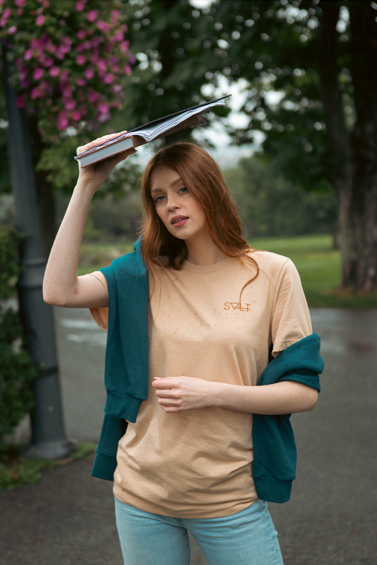 saltbox tee in papaya