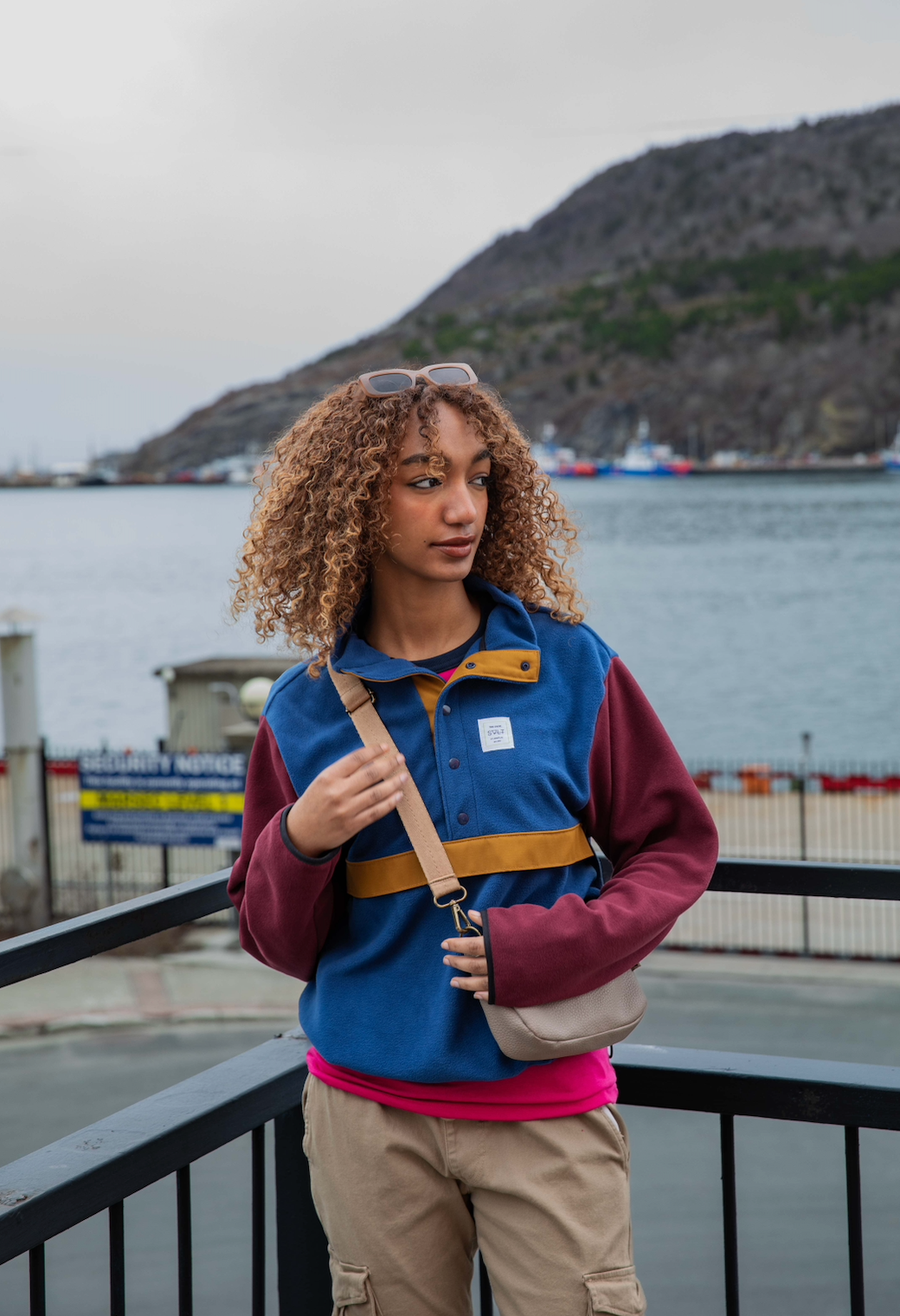 SALTLAB snap pullover in dusk