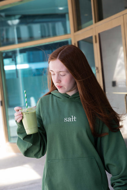 lowercase hoodie in matcha