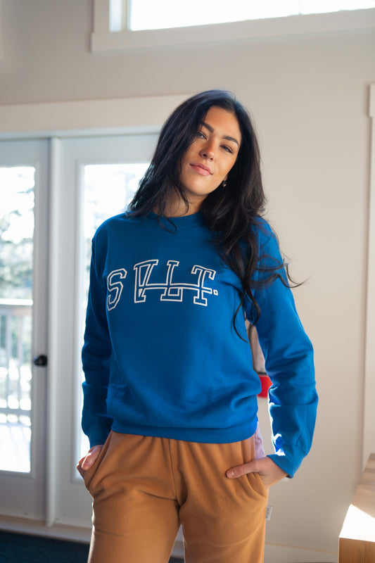 SIFT varsity sweater in royal
