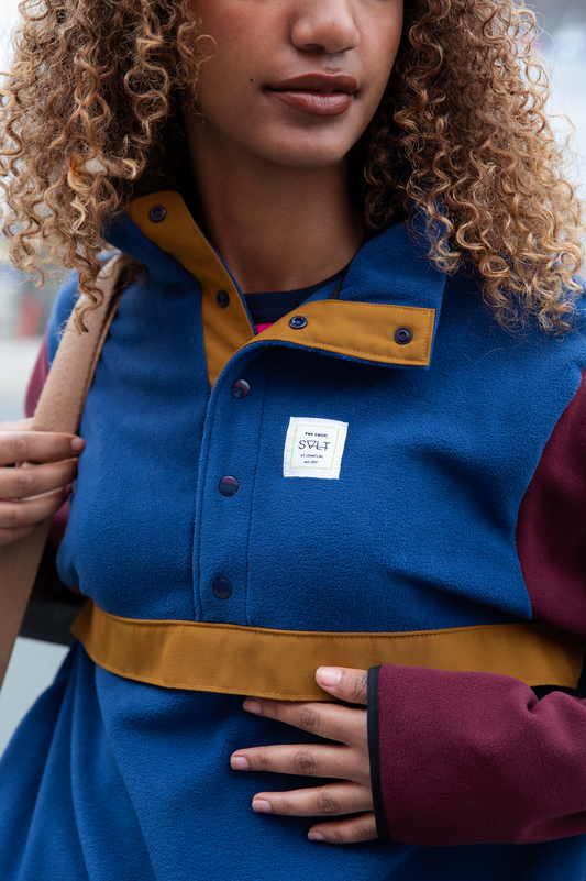 SALTLAB snap pullover in dusk