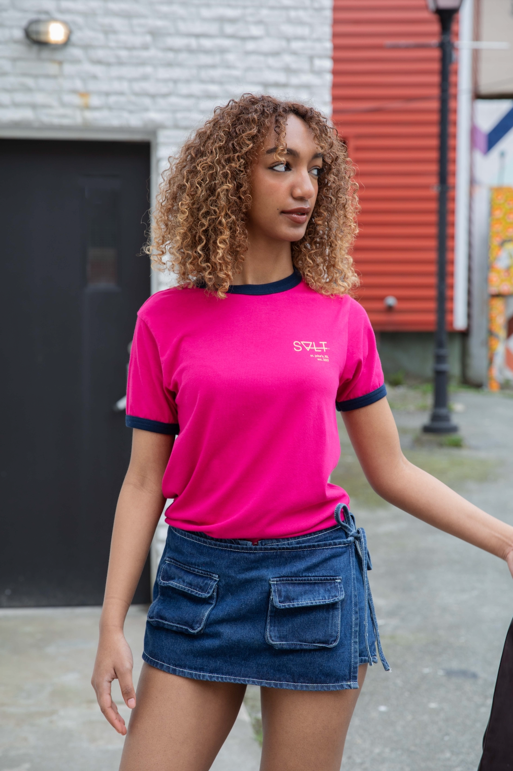 st. john's ringer tee in fruit punch