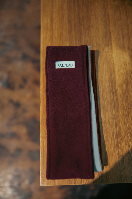 cross-country headband in moody rouge