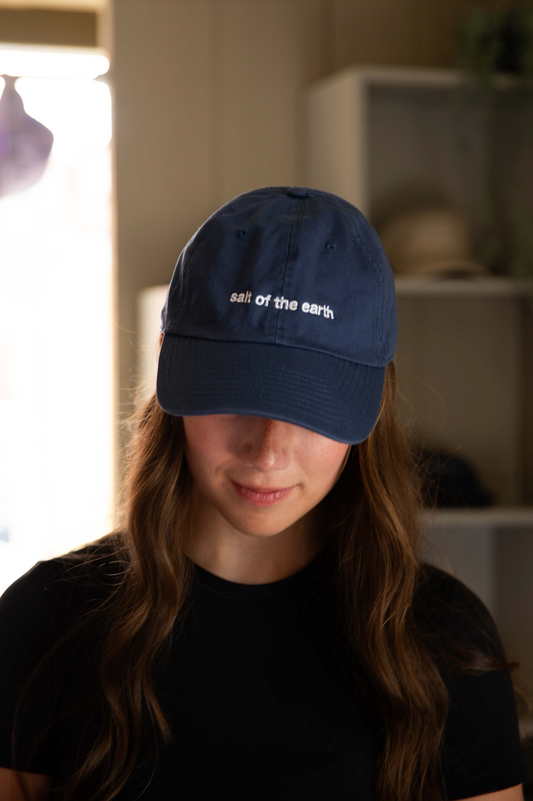 salt of the earth cap in deep indigo