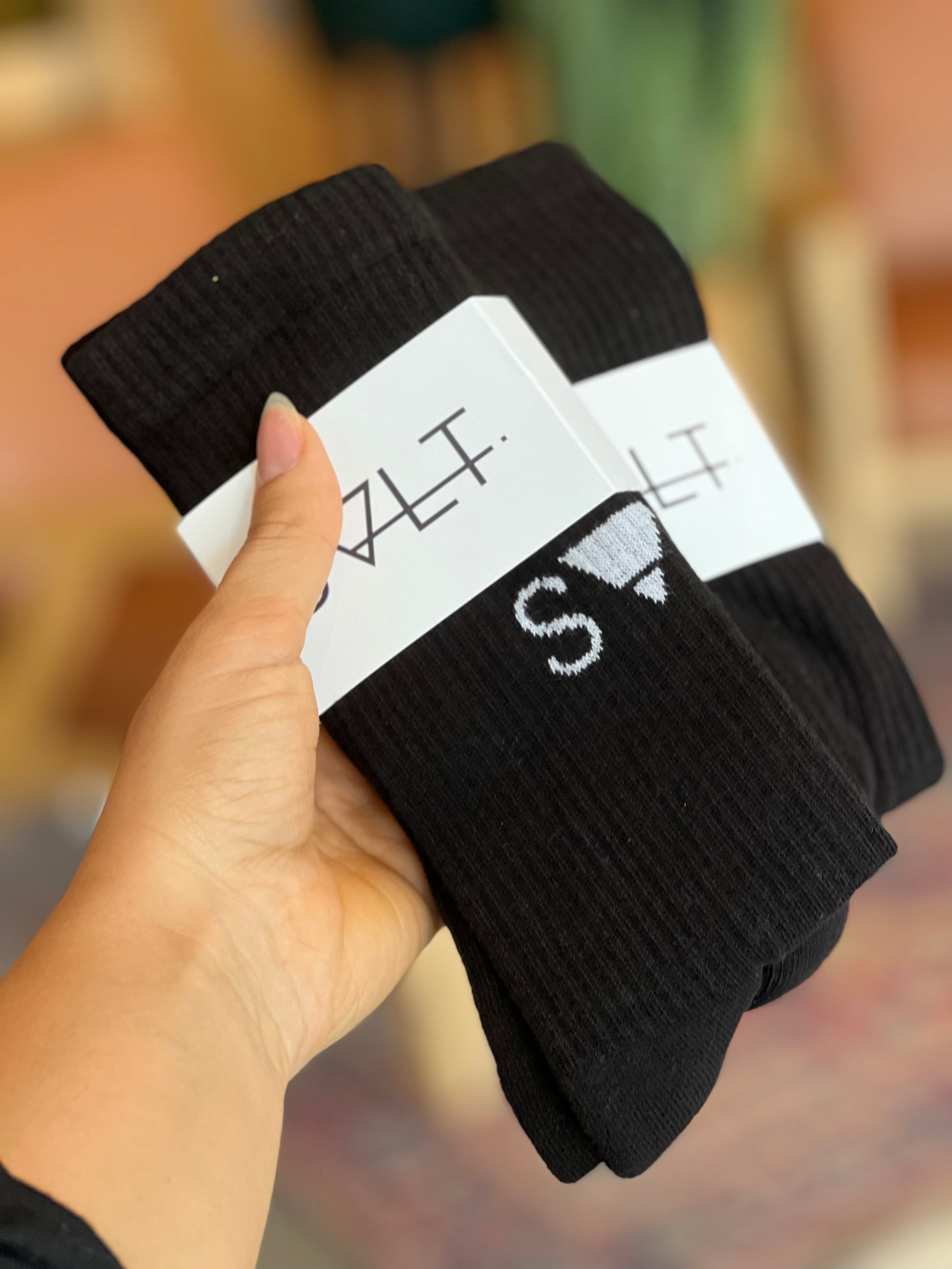 salt socks in black